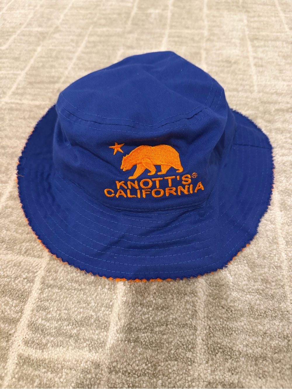 STARTER Blue Bucket Hat with Orange Brim